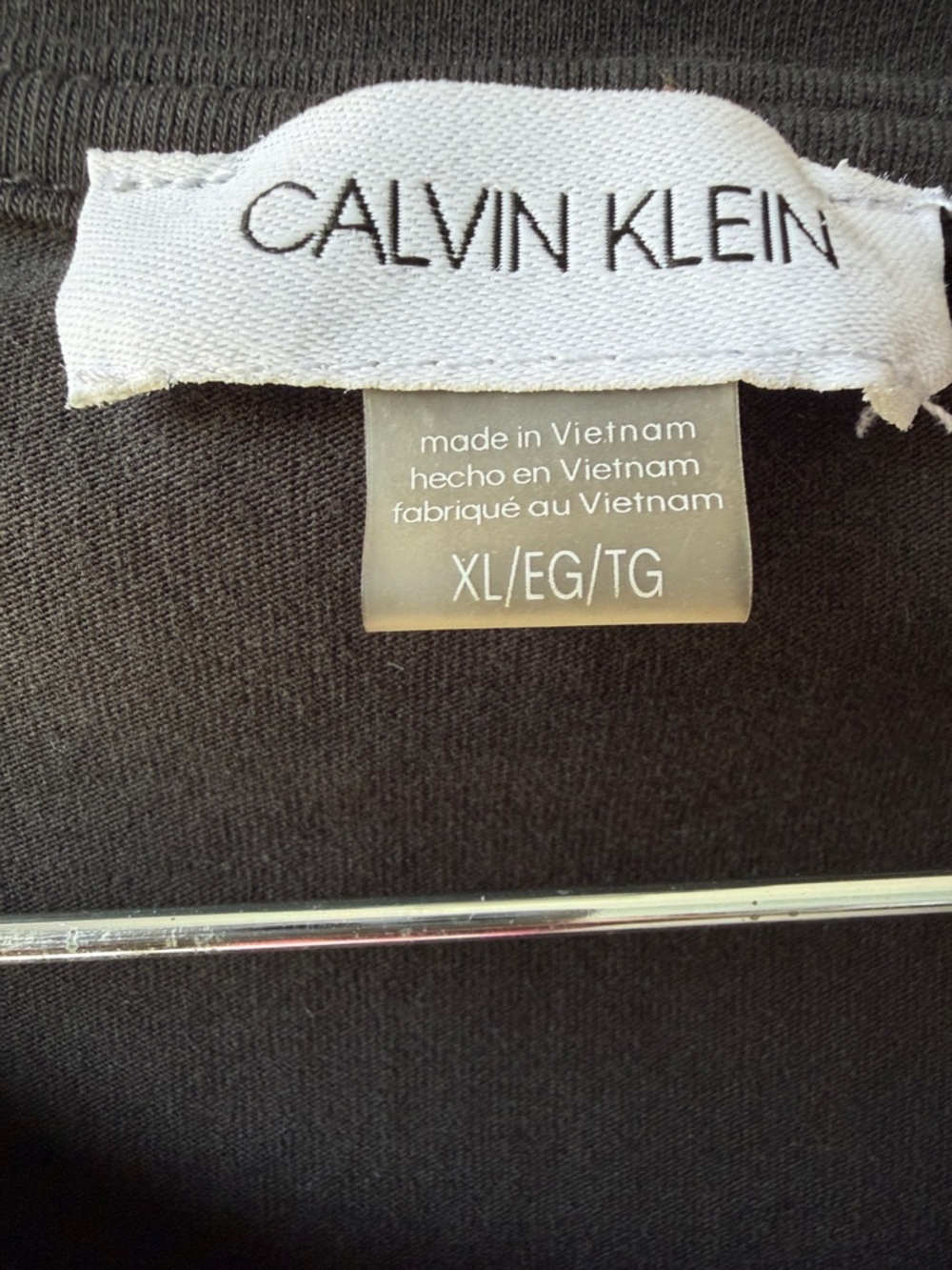 Calvin Klein Black T-Shirt Dress with Gold Studded CK Size XL - Picture 2 of 2